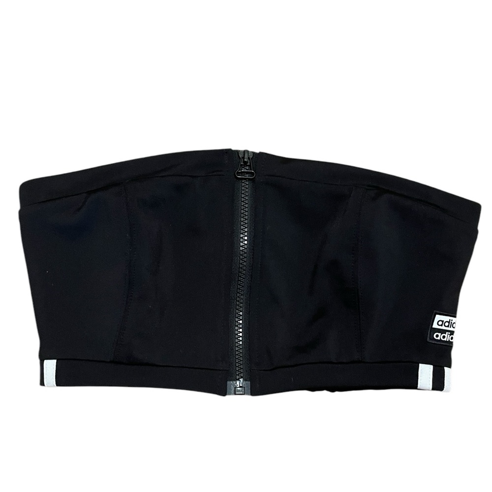 Adidas 2019 Reveal Your Voice Limited addition zip front strapless tube top. S.